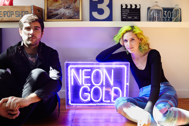 Derek Davies and Lizzy Plapinger of Neon Gold Records